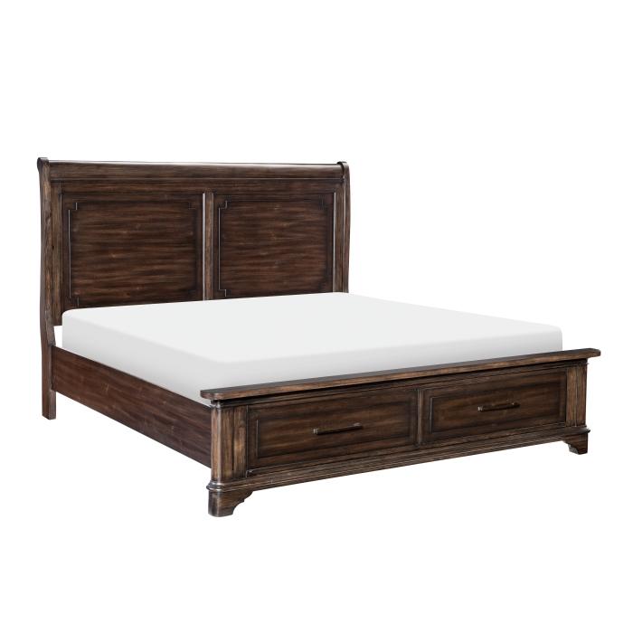 Boone (3) California King Platform Bed with Footboard Storage - Half Price Furniture