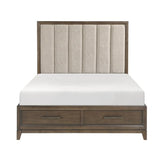 Cambridge (3) California King Platform Bed with Footboard Storage Half Price Furniture