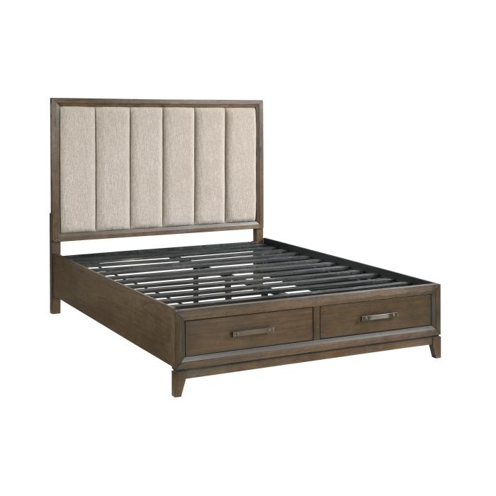 Cambridge (3) California King Platform Bed with Footboard Storage - Half Price Furniture