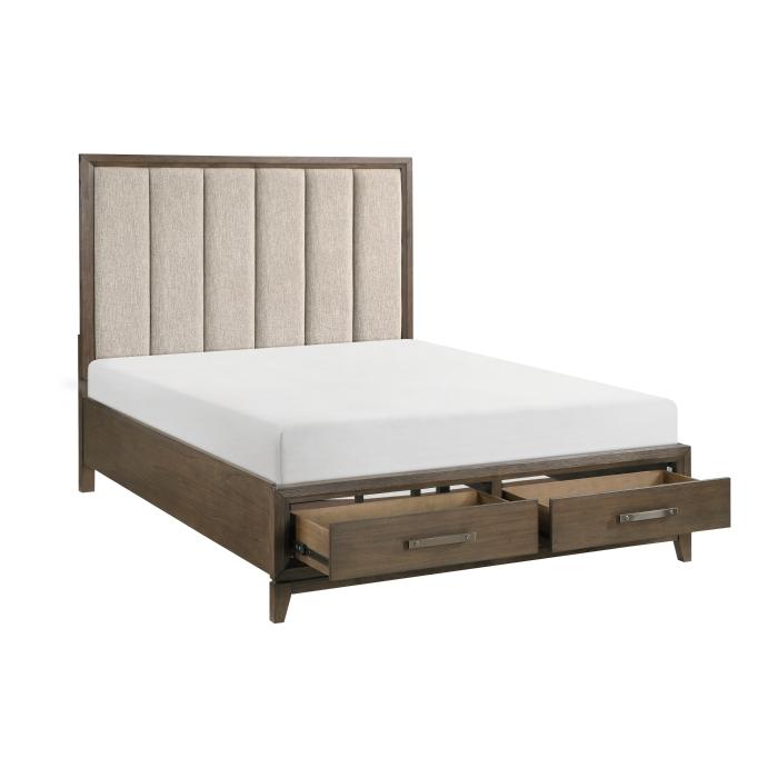 Cambridge (3) California King Platform Bed with Footboard Storage - Half Price Furniture