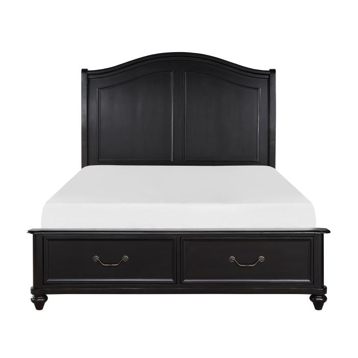 Herman (3) California King Platform Bed with Footboard Storage Half Price Furniture