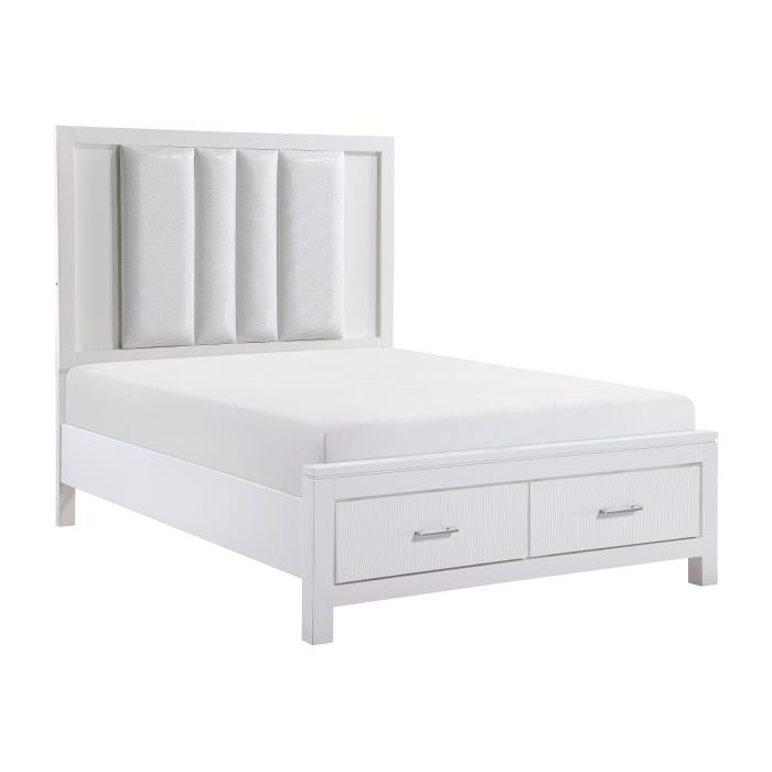 Prism (3) California King Platform Bed with Footboard Storage Half Price Furniture