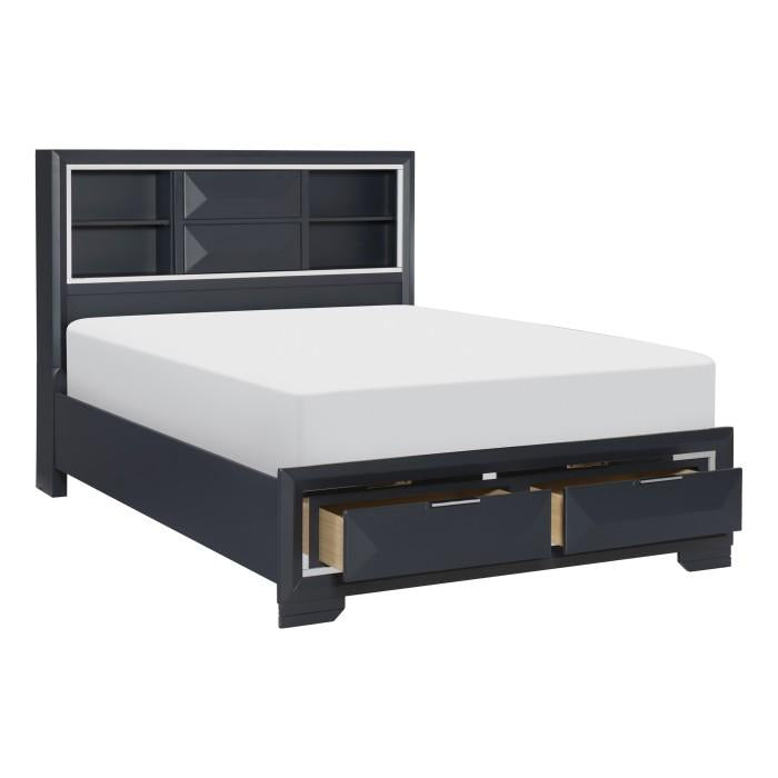 Rosemont (3) California King Platform Bed with Footboard Storage - Half Price Furniture