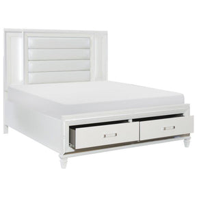 Tamsin (3) California King Platform Bed with LED Lighting and Footboard Storage - Half Price Furniture