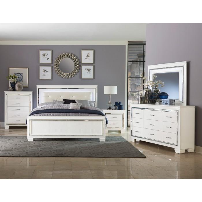 Allura (3)California King Bed, LED Lighting - Half Price Furniture