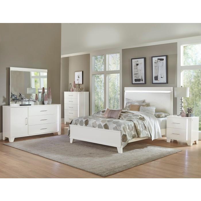 Kerren (3)California King Bed, LED Lighting - Half Price Furniture