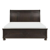 Begonia (3)California King Platform Bed with Footboard Storage Half Price Furniture