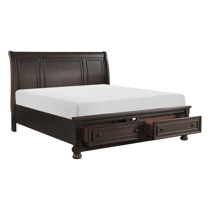 Begonia (3)California King Platform Bed with Footboard Storage - Half Price Furniture