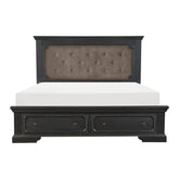 Bolingbrook (3)California King Platform Bed with Footboard Storage Half Price Furniture