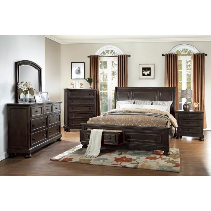 Begonia (3)California King Platform Bed with Footboard Storage - Half Price Furniture