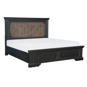 Bolingbrook (3)California King Platform Bed with Footboard Storage Half Price Furniture