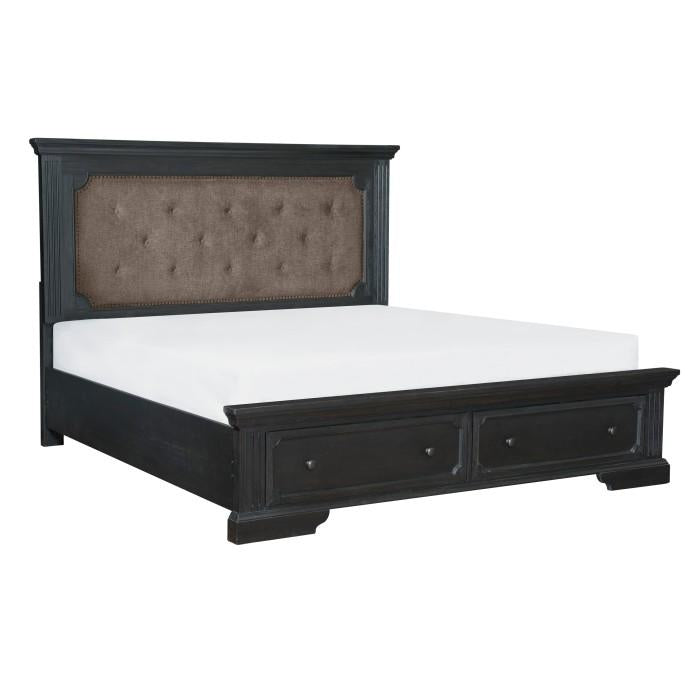 Bolingbrook (3)California King Platform Bed with Footboard Storage Half Price Furniture