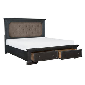 Bolingbrook (3)California King Platform Bed with Footboard Storage Half Price Furniture