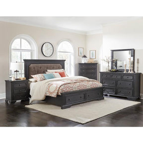 Bolingbrook (3)California King Platform Bed with Footboard Storage Half Price Furniture