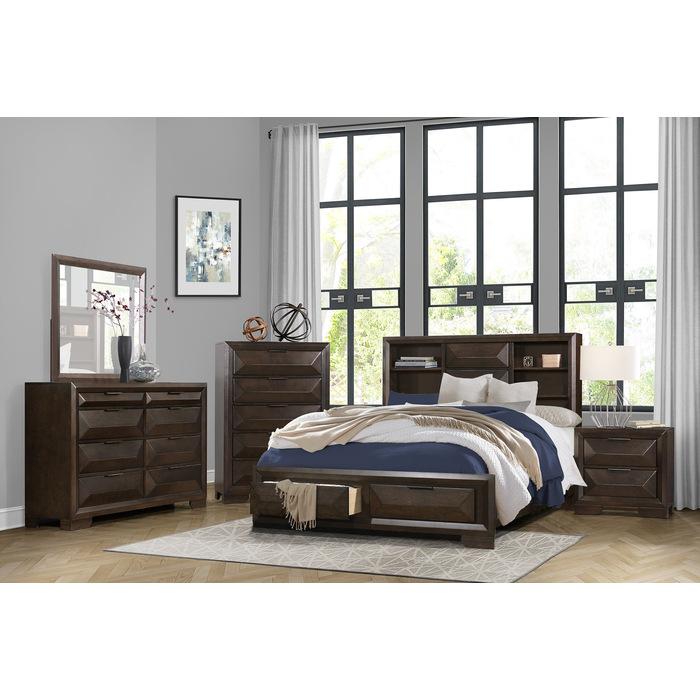 Chesky (3)California King Platform Bed with Footboard Storage - Half Price Furniture