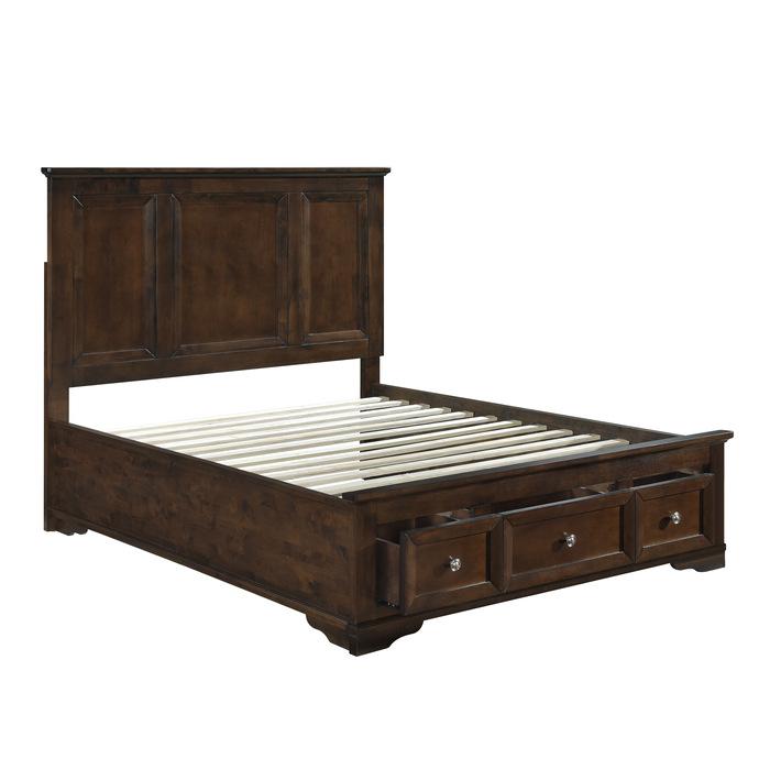 Eunice (3)California King Platform Bed with Footboard Storage - Half Price Furniture