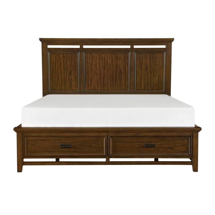 Frazier Park (3)California King Platform Bed with Footboard Storage Half Price Furniture