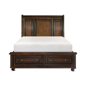 Cumberland (3)California King Sleigh Platform Bed with Footboard Storage Half Price Furniture