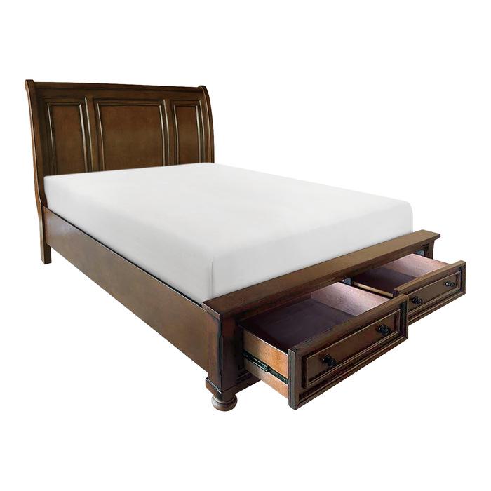 Cumberland (3)California King Sleigh Platform Bed with Footboard Storage - Half Price Furniture