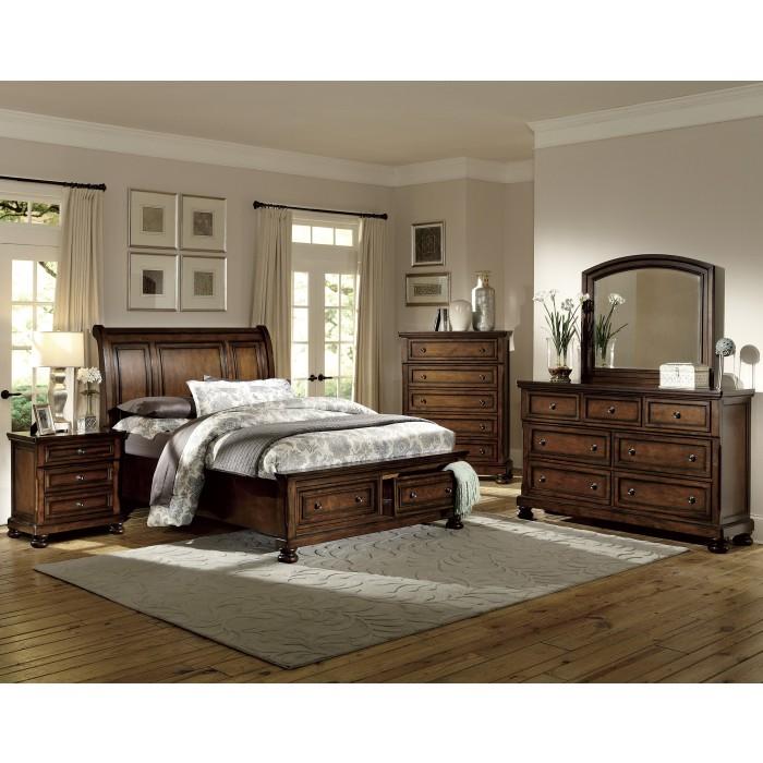 Cumberland (3)California King Sleigh Platform Bed with Footboard Storage - Half Price Furniture