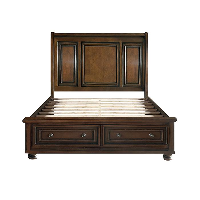 Cumberland (3)California King Sleigh Platform Bed with Footboard Storage - Half Price Furniture