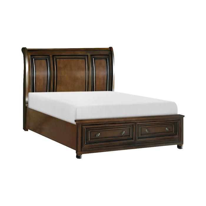 Cumberland (3)California King Sleigh Platform Bed with Footboard Storage - Half Price Furniture