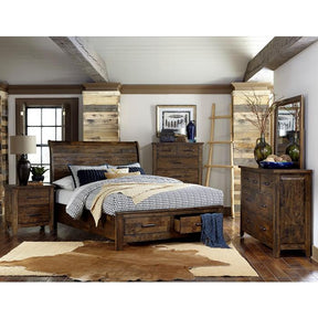 Jerrick (3)California King Sleigh Platform Bed with Footboard Storage - Half Price Furniture