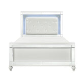 Alonza (3)California King Bed, LED Lighting Half Price Furniture