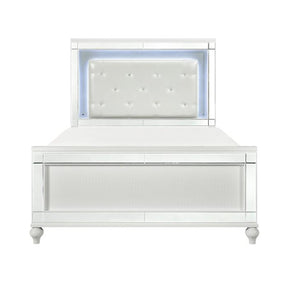 Alonza (3)California King Bed, LED Lighting Half Price Furniture