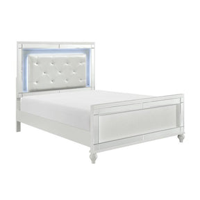 Alonza (3)California King Bed, LED Lighting - Half Price Furniture