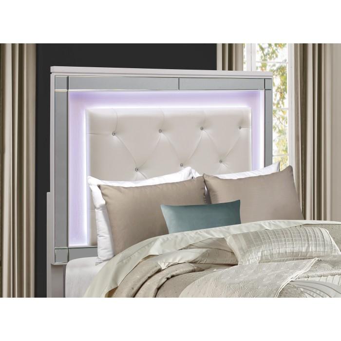 Alonza (3)California King Bed, LED Lighting - Half Price Furniture