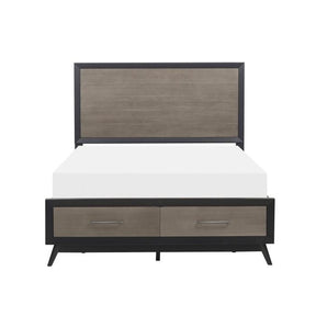 Homelegance Raku Queen Storage Platform Bed in Gray 1711-1 Half Price Furniture