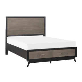 Raku (3)California King Platform Bed with Footboard Storage - Half Price Furniture