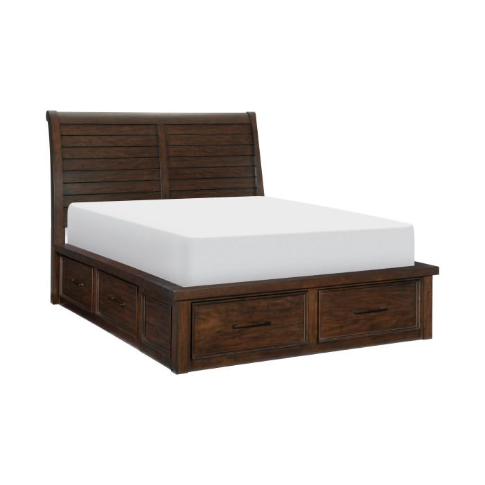 Logandale (4) California King Platform Bed with Footboard Storage - Storage - Half Price Furniture