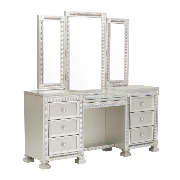 Bevelle (4)Vanity Dresser with Mirror - Half Price Furniture