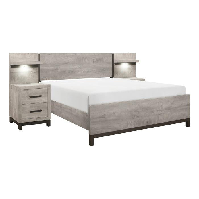 Zephyr 5pc Set Full Wall Bed (FB+2NS+2NS-P) - Half Price Furniture