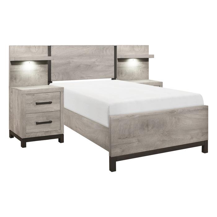 Zephyr 5pc Set Twin Wall Bed (TB+2NS+2NS-P) - Half Price Furniture