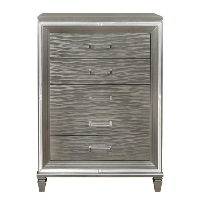 Homelegance Tamsin Chest in Silver Grey Metallic 1616-9 Half Price Furniture