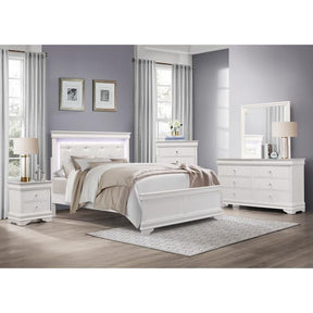 Lana (2) California King Bed with LED Lighting - Half Price Furniture