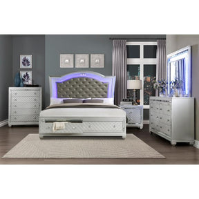 Leesa (3) California King Platform Bed with Footboard Storage - Half Price Furniture