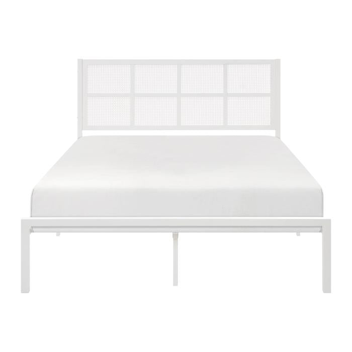 1635WH-1-Bedroom Queen Platform Bed Half Price Furniture