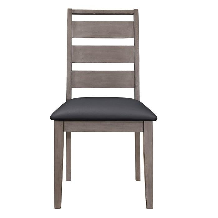 Woodrow Side Chair, Black PU Half Price Furniture