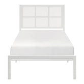 1635WHT-1-Youth Twin Platform Bed Half Price Furniture