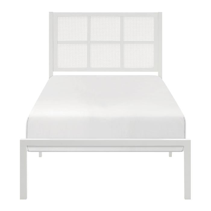 1635WHT-1-Youth Twin Platform Bed Half Price Furniture