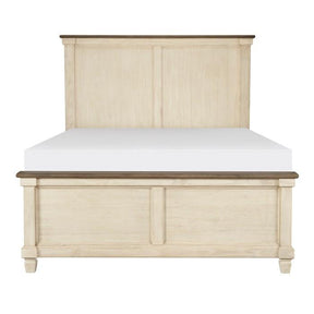 Homelegance Weaver King Panel Bed in Antique White 1626K-1EK* Half Price Furniture