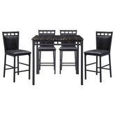 5275-36 - 5-Piece Pack Counter Height Set, Faux Marble Top Half Price Furniture