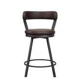 5566-24BR - Swivel Counter Height Chair, Brown Half Price Furniture