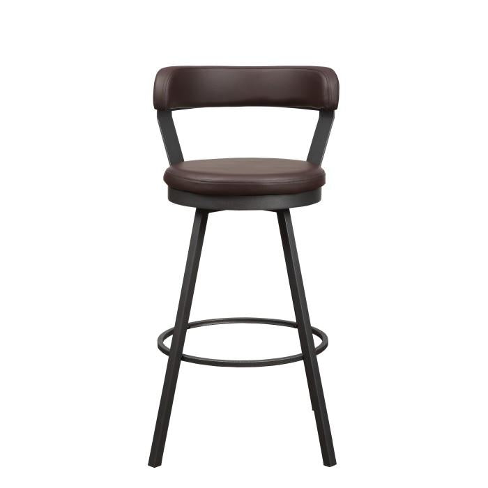 5566-29BR - Swivel Pub Height Chair, Brown Half Price Furniture