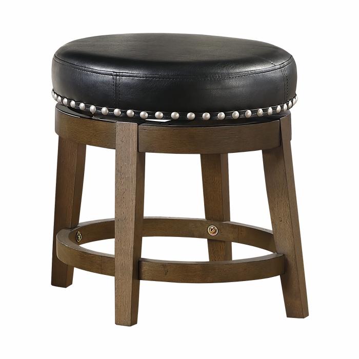 5681BLK-18 - Round Swivel Stool, Black Half Price Furniture