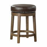 5681BRW-24 - Round Swivel Counter Height Stool, Brown Half Price Furniture